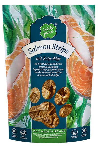 Irish Pure Snack Salmon Strips mit Kelp-Alge 150g